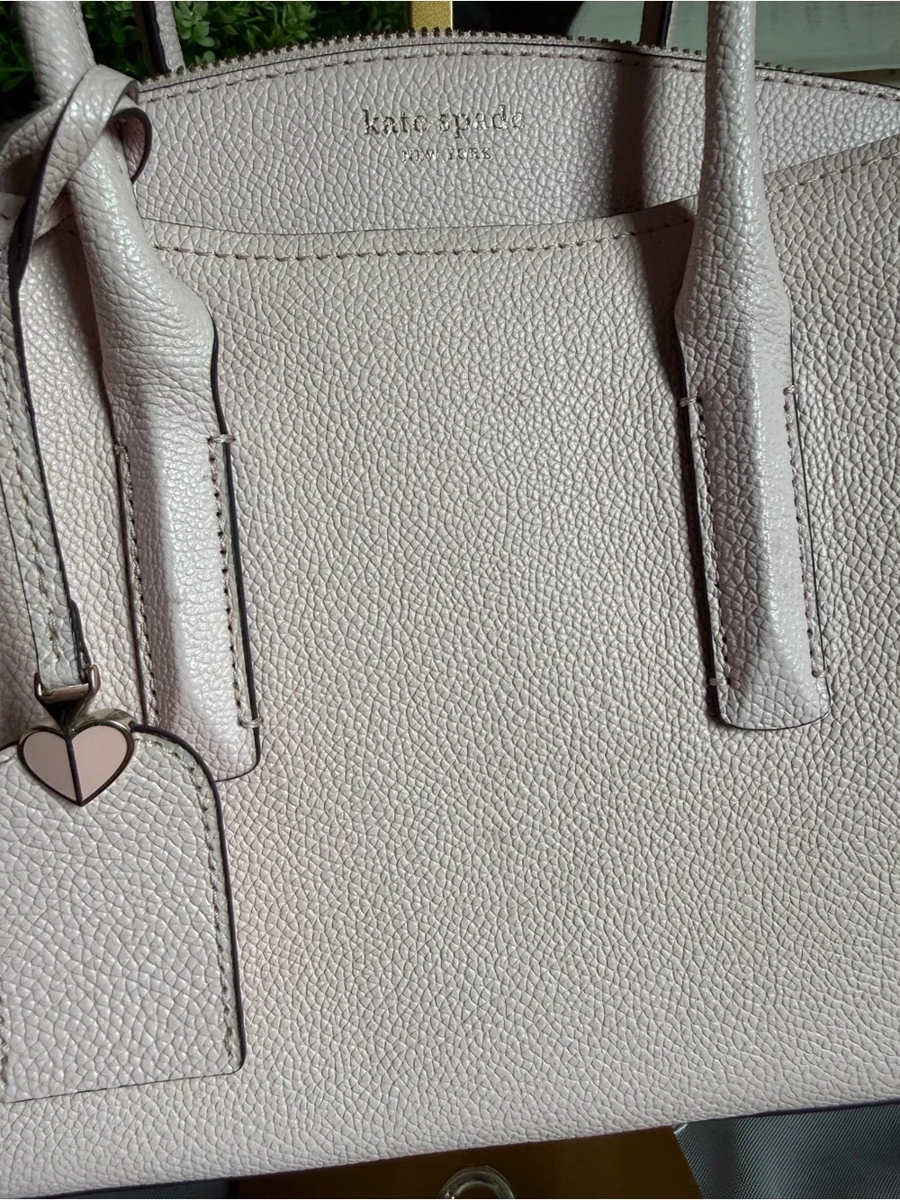 kate spade Light Pink Pebbled Leather Satchel purse handbag